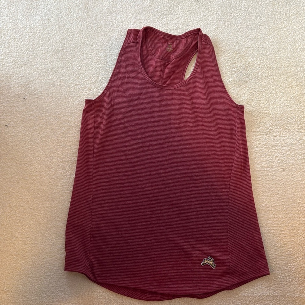 Tracksmith tank top - red stripe, size medium